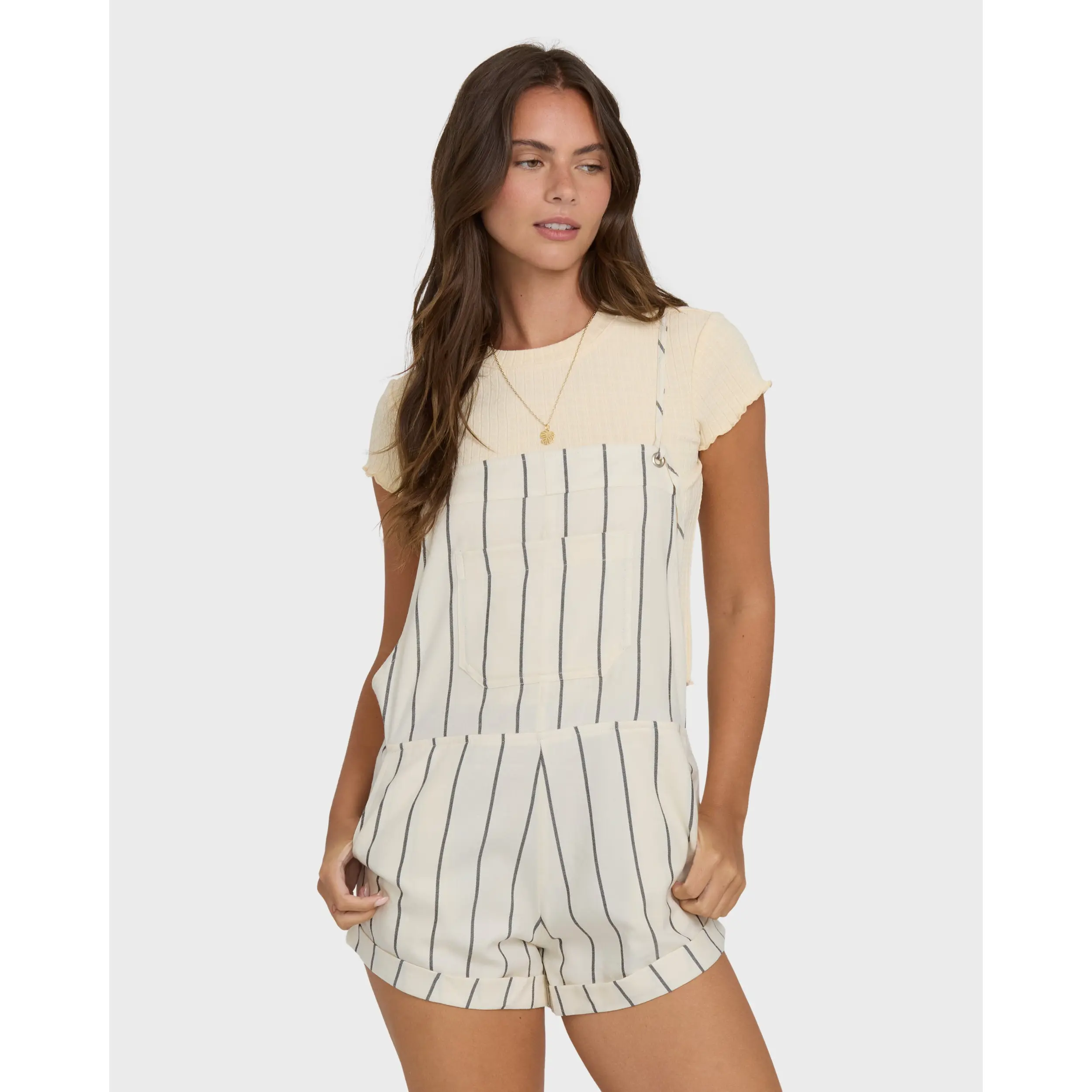 Wild Pursuit Overall Romper - White Cap