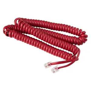 15 ft Telephone Handset Cord for Landline Phone - Crimson Red 15 ft Telephone Handset Cord for Landline Phone - Crimson Red