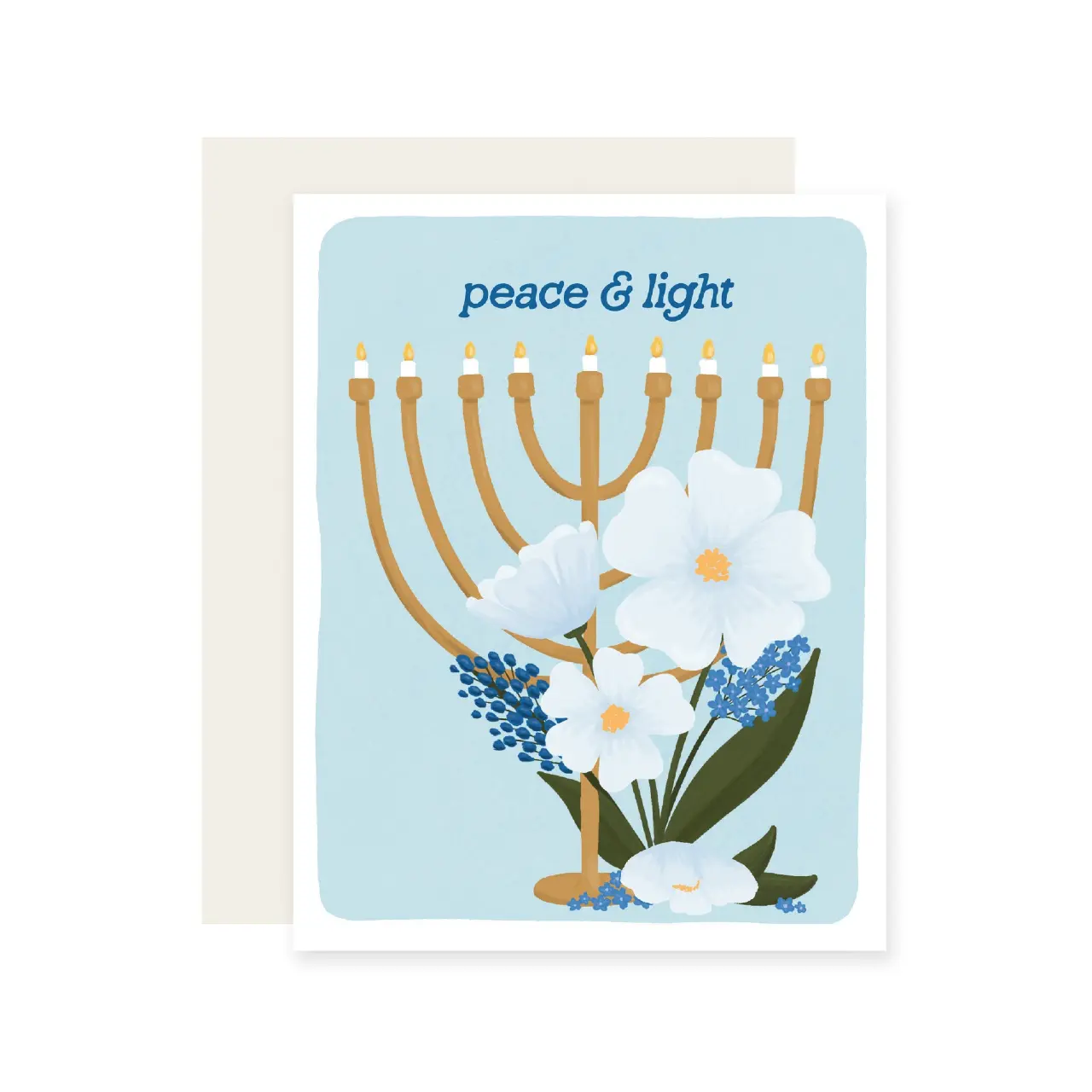 Peace Floral Hanukkah Card