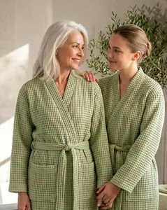 Turkish Cotton Waffle Robe Duo