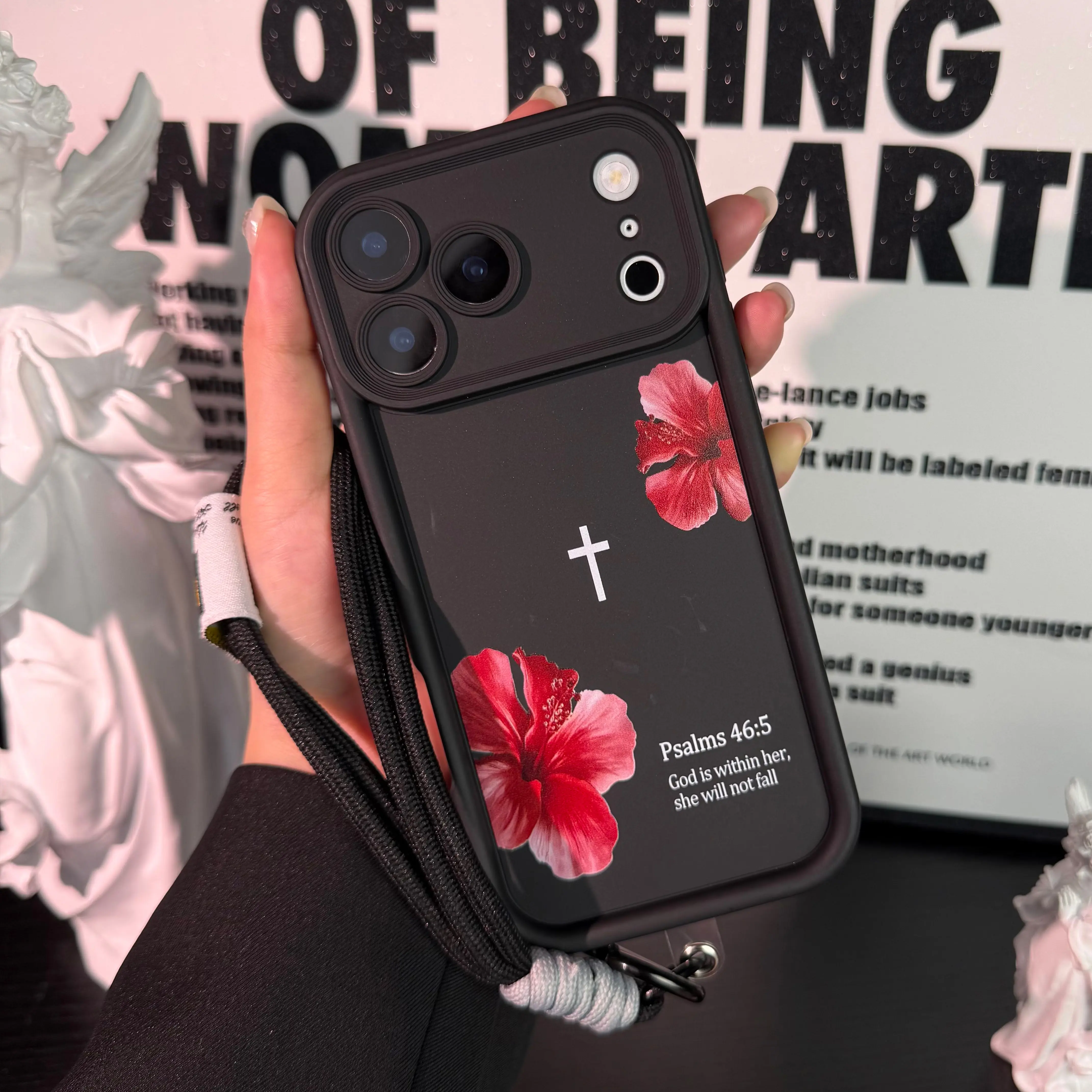 Bibical Cross Phone case for iPhone Samsung 17Pro Max Air 16Plus E 15 14 13 12 11 XR XS Galaxy S25 S24 S23 S22 A71 A56 A55 A54 A53 A52 Note20 cases, Soft TPU, Bumper Drop Protection, Rugged Durable Back Cover, Girly Design, Compatible with Galaxy S26