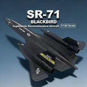 SR-71 Blackbird, Diecast Metal Aircraft Model Kit, Pre-Build Replica Military Toy Models, Are Used As Christmas Gifts, Birthday Gifts And Collections for Aviation Enthusiasts, 1/144 Scale|
