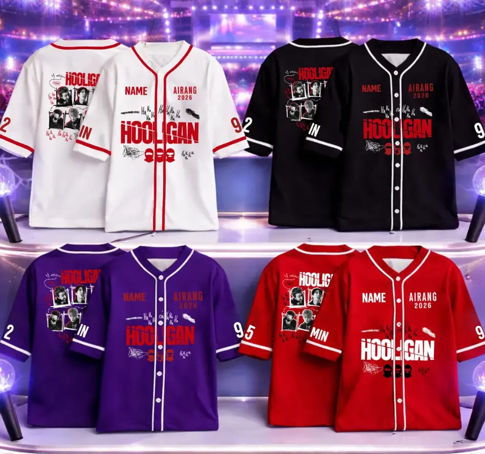 Korean Music World Tour 2026 Baseball Jersey, Music Lover Gift, Retro Fan Style Shirt, Unisex Concert Outfit, Merch Amy Jersey