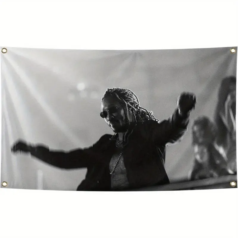 Future Singer "High Off Life" Album Cover Grommeted Tapestry Banner - 3x5ft (40*60in) Durable Synthetic Polyester, Versatile Wall Decor for Man Cave Room, Ideal Party Decor & Gift