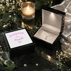 Pretty Girls Wear Pearls Jewelry Box | Pearl Graphic Keepsake