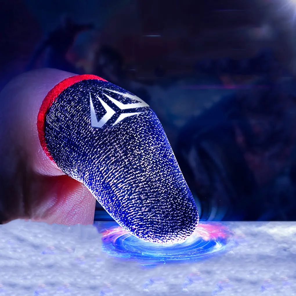 5pcs Mobile Game Fingertip Gloves For PUBG Gamer Sweatproof Anti-slip Touch Screen Finger Sleeve Breathable Gaming Finger Cover