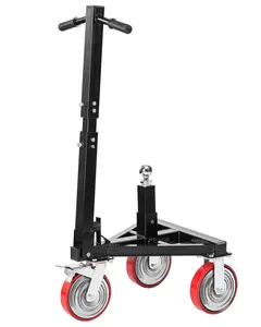 Trailer Dolly With 3500lbs Tongue Weight Capacity, Height Adjustable From 18 To 22 Inches, Heavy Duty Steel Frame, Portable Tow Helper For Trailers And Utility Vehicles, Universal Fit, Easy Roll Wheels, Ergonomic Handle