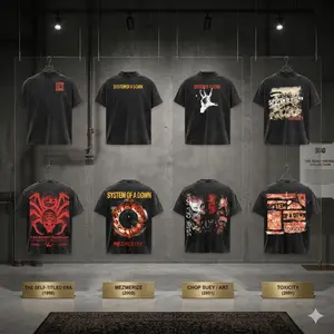 (Collection)Vintage System of A Down Band T-shirt .Music Graphic Tee, Rock Band Shirt, Retro Music Tee, Rock Music Lover Shirt, Vintage Band Shirts Casual Fabric Fit Top