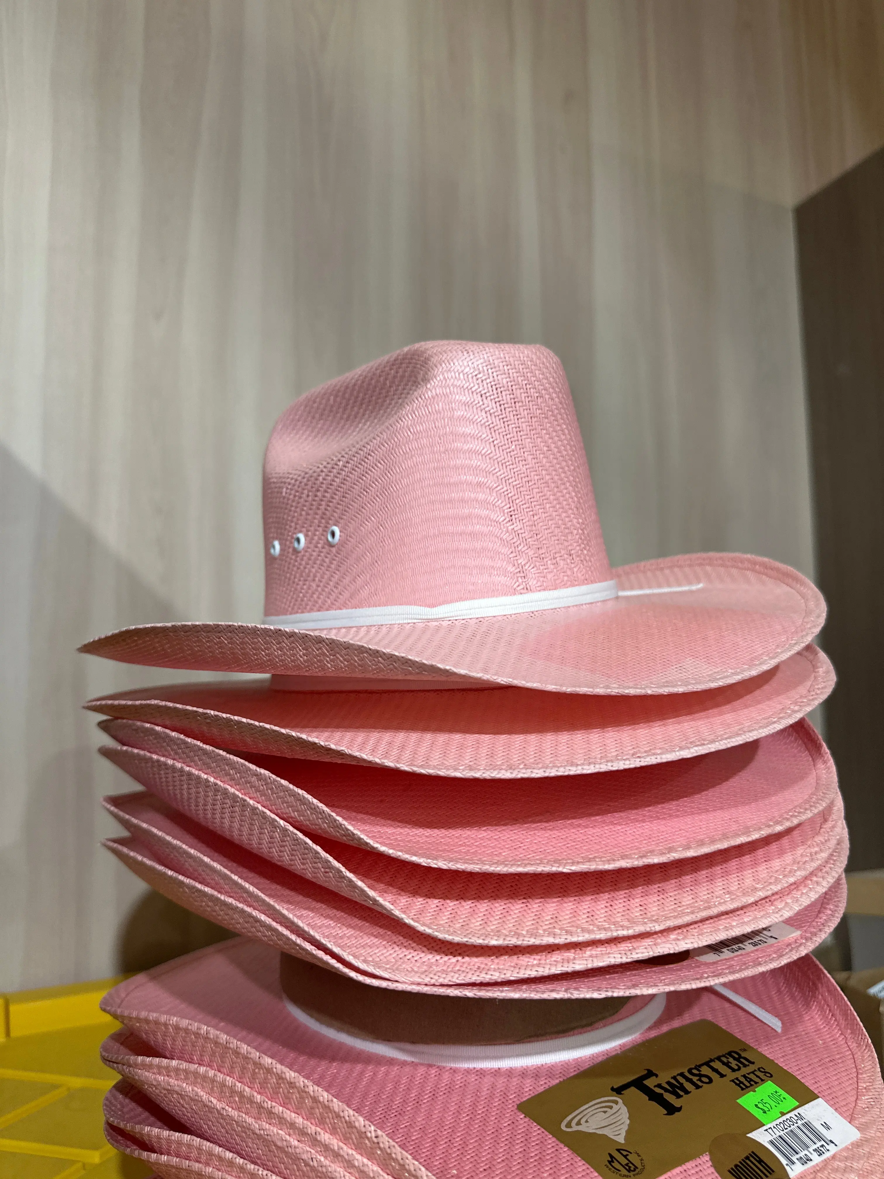 Twister Girl's Pink Straw Hat