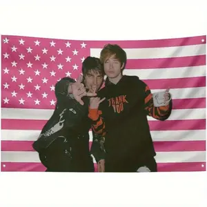 1pc Sam Actors And Colbypink America Humorous Cameron Flag Poster Featuring 4 Grommets, Perfect for  Dorm Decoration, Room Decor Merchandise Gift, Measuring 4X6ft (Grommet Colors May Vary).