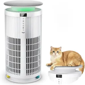 Yaber Large Air Purifiers for Home Large Room up to 4200 ft², Yaber HEPA Air Purifier for Home Pets, Auto Mode PM2.5 VOC Monitor with Lights, APP Smart Air Cleaner for Pet Hair Odor Pollen Smoke Dust
