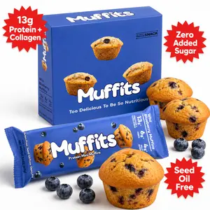 Wild Blueberry Muffits - 6 Pack Protein Mini Muffins Snack Carb