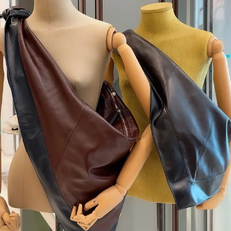 Triangle Crossbody Bags For Women Luxury Designer Handbags And Purses 2023 New In Fashion PU Soft Skin Beat Knot Shoulder