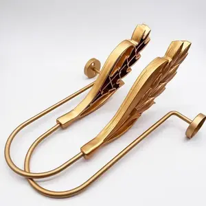 Vintage wheat ear U-shaped curtain hooks with bird prints, lightweight wall-mounted decorative hooks, made of plastic and cast iron, no ropes required, suitable for villas, living rooms, balconies and as retro holiday gifts.