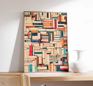 [SALE UP TO 50% + FREE SHIP] Vintage Library Poster, Book Art, Reading Poster, Book Lovers Gift, Reading Gift, Antique Wall Art, Retro Book Lovers Art, Library Art