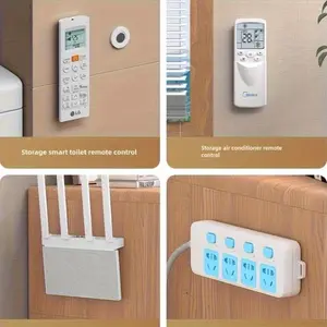 Magnetic Invisible Suction Cup Remote Control Holder Set, No-Trace Wall-Mount Storage, Easy Installation, Modern Cable Management, High-Quality Hooks for Home Organization