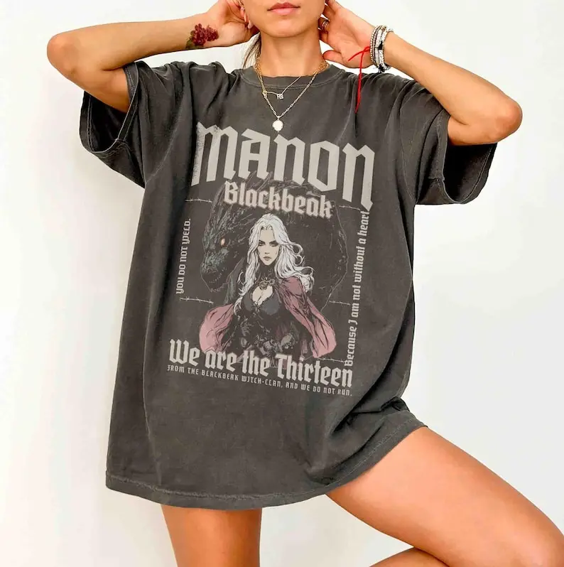 Manon Blackbeak We Are the Thirteen, Throne of Glass Merch, Sarah J Maas Gift Booktok Comfort colors Shirt Licensed