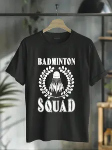 100% Cotton Badminton Ironic Saying Badminton Tournament T-Shirt T-Shirt  Casual Tops