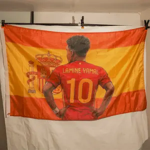 Spain #10 Football Flag YAMAL  | 3x5ft Sketch Banner | Bold Room Decor