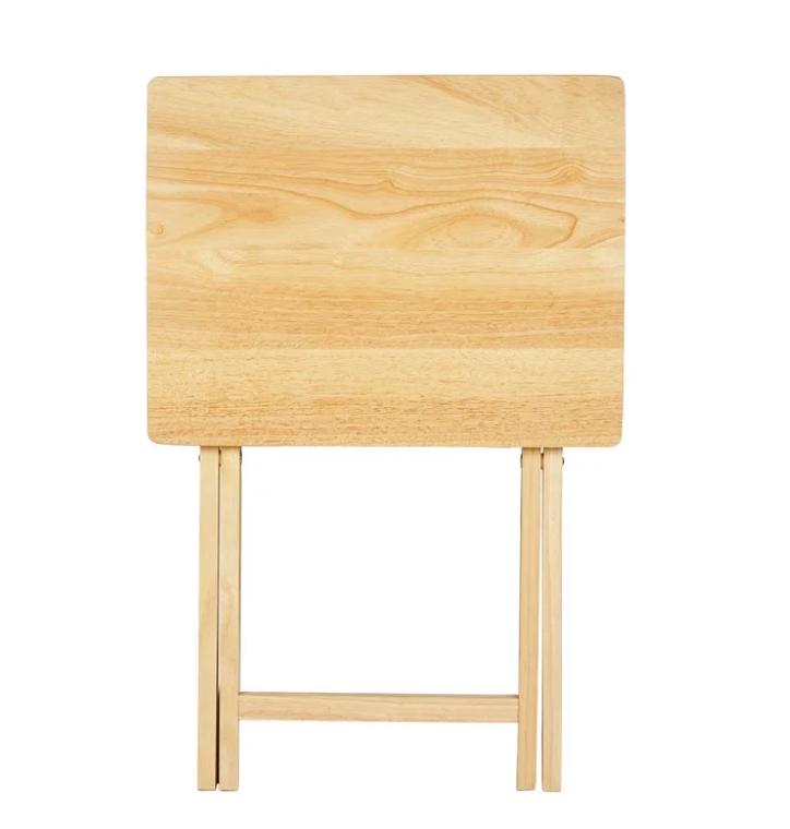 Indoor Single Folding TV Tray Table Natural L 19 x W 15 x H 26 inches.