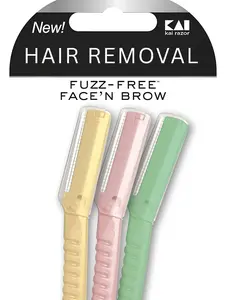 Face N Brow - 3 Groomers for Hair Removal Shaving Exfoliating Dermaplaning Brow Shaping Japanese Steel Salon Results at Home
