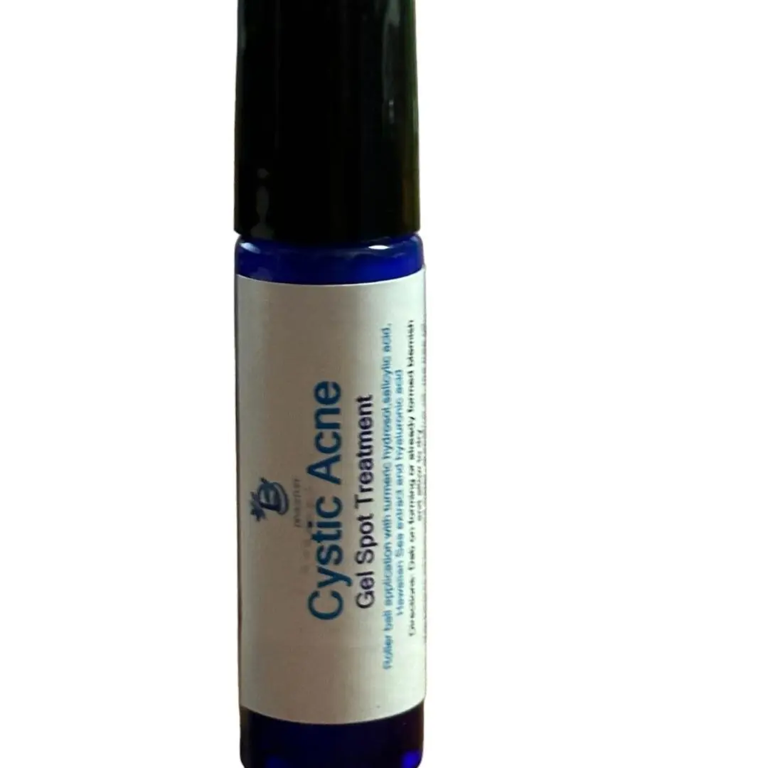 Diva Stuff Cystic Acne Rollerball Gel Treatment, Goes on Clear, Max Strength, With Turmeric, Wintergreen and More, Item E25 Skincare Blemish Hyaluronic Hyaluronic Acid Skin Repair
