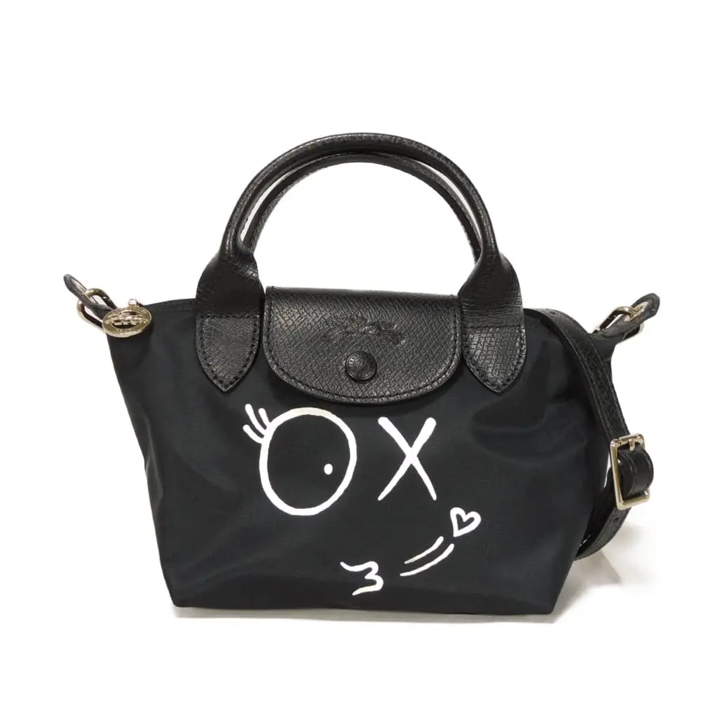 Pre-owned Longchamp Nylon Shoulder Bags Le Pliage XS Recycled Canvas Handbag