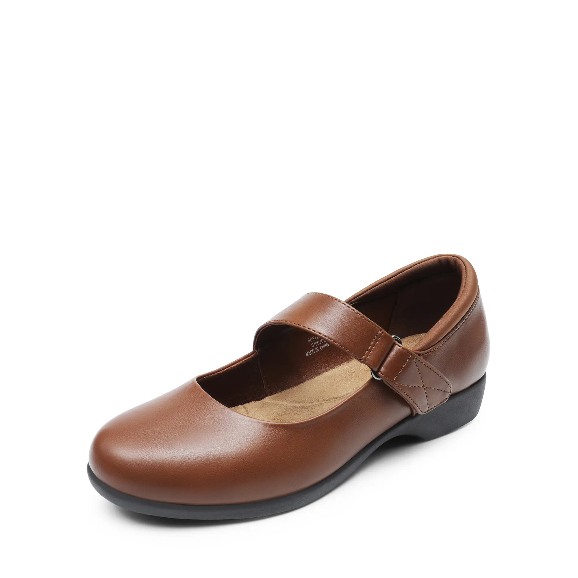 Dream Pairs Women's Formal Mary Jane Flats, Chic Round Toe Walking Shoes with Adjustable Strap, Memory Foam and U-Shaped Heel Cup, Chic Shoes