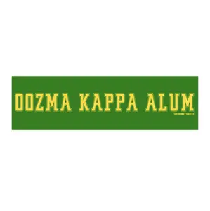 Oozma Kappa Alum | Bumper Sticker AND Magnet | Funny Meme Sticker | 8.7'' X 2.7'' | Waterproof Premium Quality