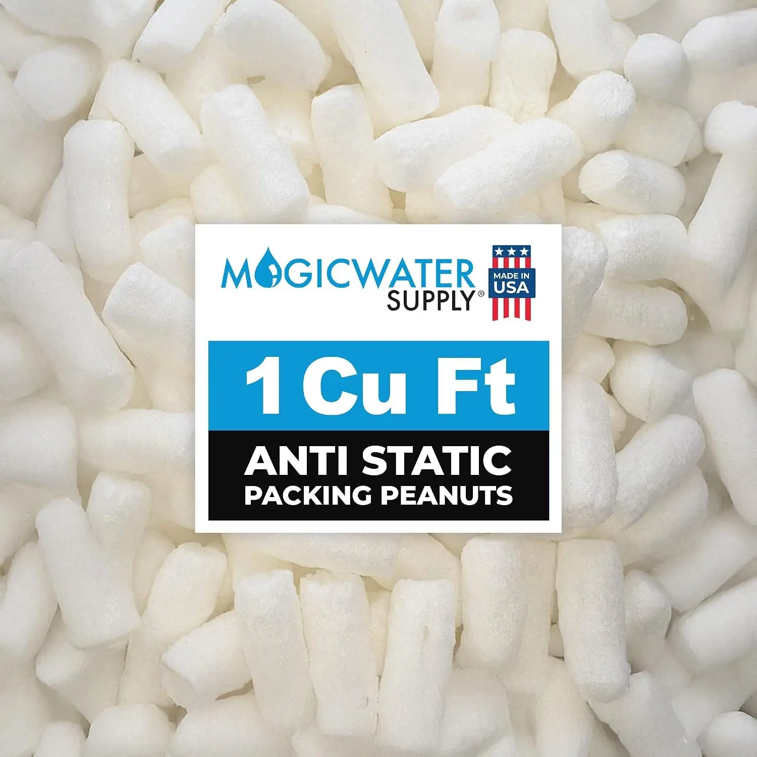 MagicWater Supply Packing Peanuts for Shipping - Bio Tube - 1 Cu Ft | Dissolves in Water & Naturally Break Down,For Shipping Packaging Filler, Dust-Free Abrasion Resistant, Non Styrofoam