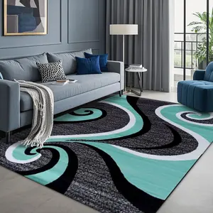 Abstract Pattern Floor Mat, 1 Count Non-slip Washable Area Rug, Decorative Carpet for Home Living Room Bedroom Hotel Dormitory