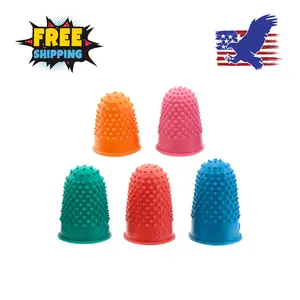 5 PCS Rubber Thimbles for Finger Tips Protection