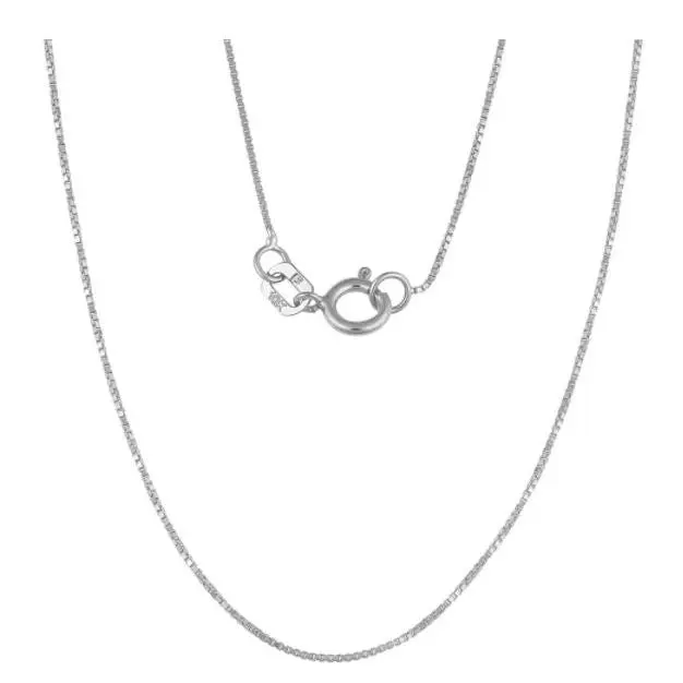 10k White Gold 0.6-mm Box Chain