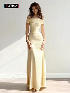 One-Shoulder Split Slit Dress, Long Formal Evening Gown, Evening Prom Gown, Slim Fit Party Wedding Dress, Fashionable Special Occasion Wear, Elegant Fashion Chic Womenswear