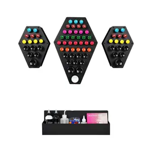 Tattoo Ink Rack Tattoo Holder,68 Holes Tattoo Permanent Makeup Pigment Ink Bottle Holder Stand Rack Organizer