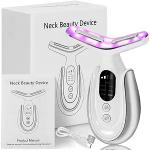 7-in-1 Portable Facial Massager for Enhanced Face, Neck Face Massager, Neck Care with Vibrating , Warming Function, Lifting Beauty Instrument-White