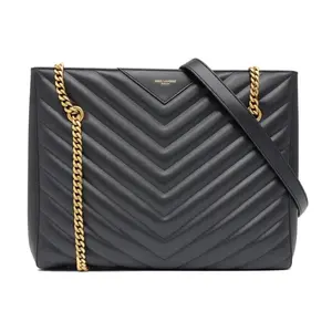 Pre-owned Yves Saint Laurent leather Shoulder Bags YSL tote black shoulder bag