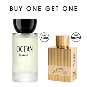 [ BOGO ] OCEAN | Fresh Aquatic Citrus | Extrait De Parfum 50ml | Marine,Bergamot,Neroli & Cedarwood | Office,Gym &Daily Wear Long Lasting powerful Men's Cologne Spray outdoorfun summerwins