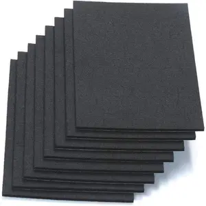 6" X 8" X 1/5" Thick Heavy Duty Felt Sheets - 8 Sheets (Black)
