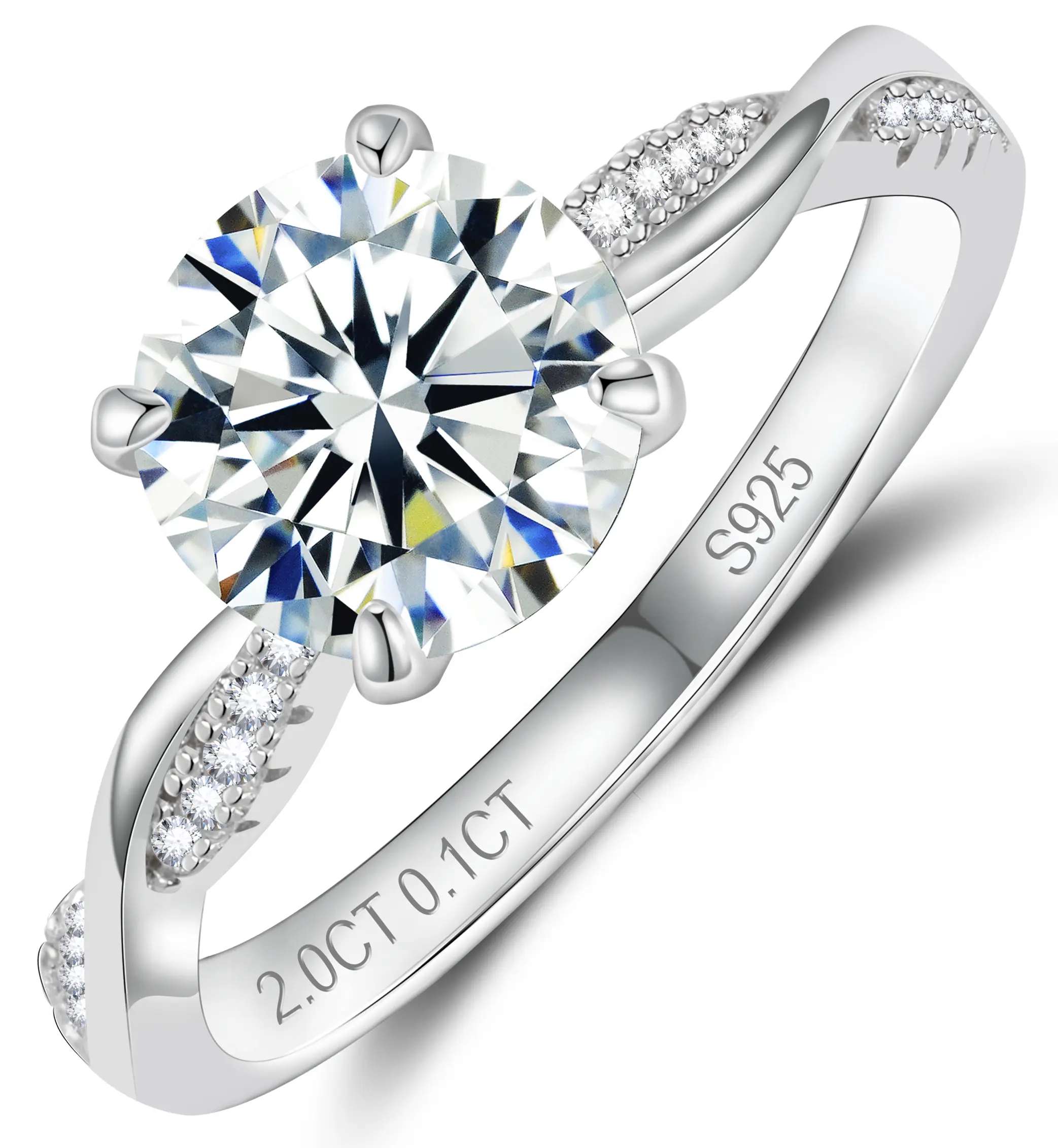 UCCIYO 18k Gold-Plated Lab-Created Moissanite S925 Sterling Silver Moissanite Ring for Women Men Hip Hop Jewelry Gif summerwins Statement Ring Wedding Promise Rings Engagement Rings【#R443 1CT 2CT 】