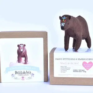 Woodland Bear Stuffed Animal Sewing Kit Fiber Arts Craft Project