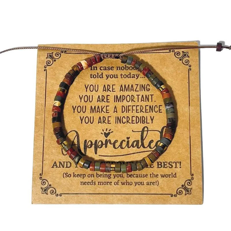 Inspirational Gifts Bracelets for Women Healing Natural Stone Bracelets Get Well Soon Gifts for Women Best Friends Sister Girls Life is Tough But So are You Bracelet with Encouraging Verses