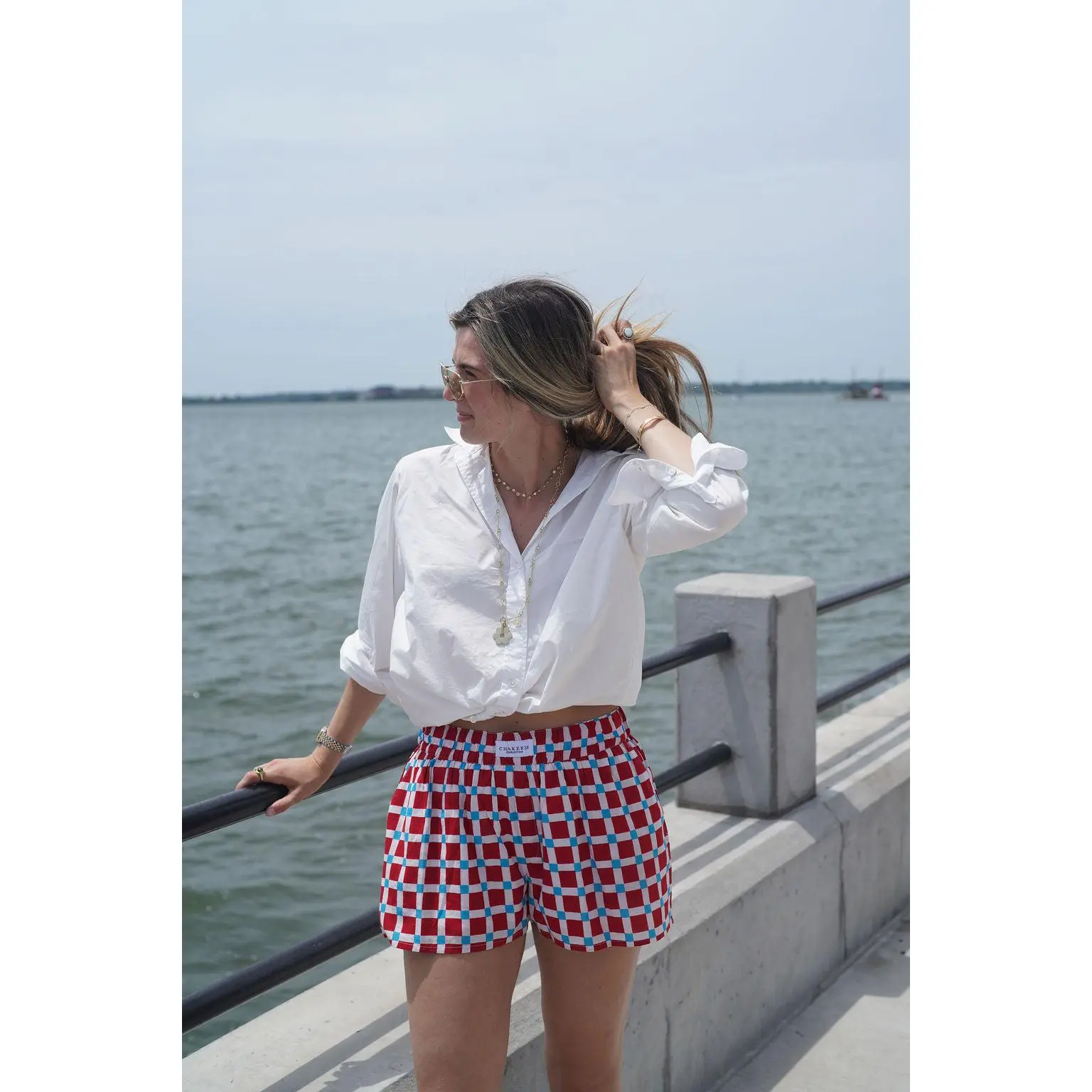 Red & Blue Checkered Shorts