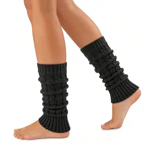Leg Warmers for Women - 2 Pairs Fashion Cable Knit Warm Leg Warmers 80s Accessories for Party Sports Yoga
