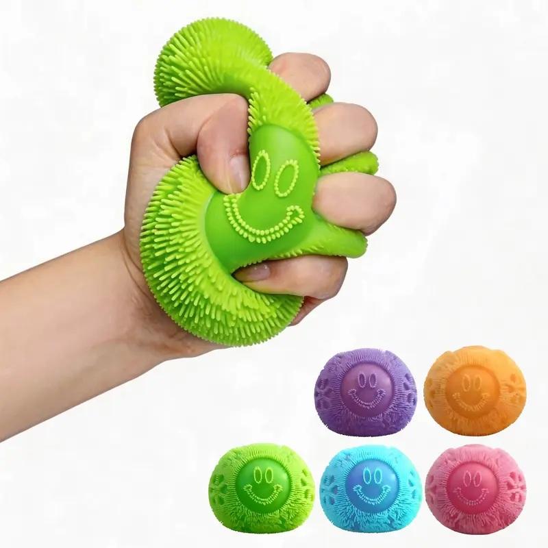 Fuzz Ball Squishy Toy , Soft Fidget Toy for Anxiety Relief, Sensory Squishy Ball Calming Tactile Grip for Focus & Relaxation