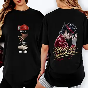 100% Cotton Casual Streetwear Style T-Shirt Michael Jackson Iconic Dance Pose And Signature Design Summer Wear Gift For Music Lovers And Pop Culture Fans # Michael Jackson # Jaafar Jackson # biopic # music legend