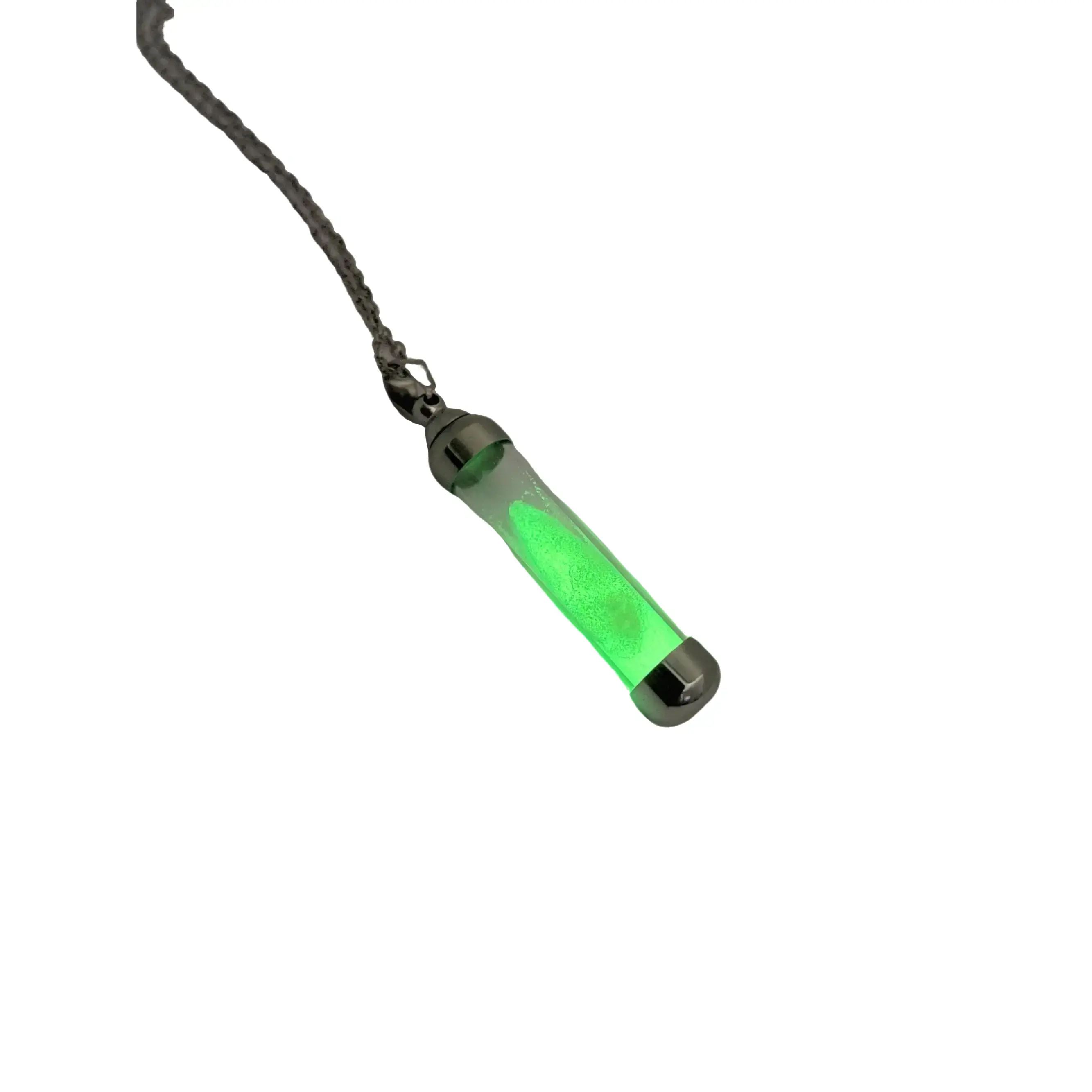 Glow in the Dark Cylinder Necklaces, Long Capsule Necklace, Tube Glowing Necklace