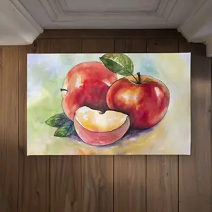 Begin Home Decor CODM2134AAN6GS 21 x 34 in. Succulent Apples Kitchen Food Door Mat - Indoor & Outdoor Decor