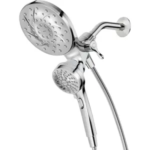 Engage Chrome Magnetix 2-in-1 Combo Rain Showerhead with Detachable Handheld Shower Spray, Featuring Magnetic Docking System,