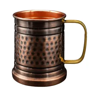 Premium Hammered Copper Mule Mug – Multipurpose Drinkware with Brass Handle